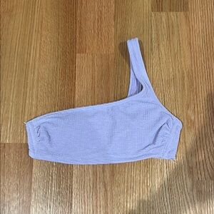 Xhilaration - Textured One-Shoulder Bikini Top in Lilac - Size Small